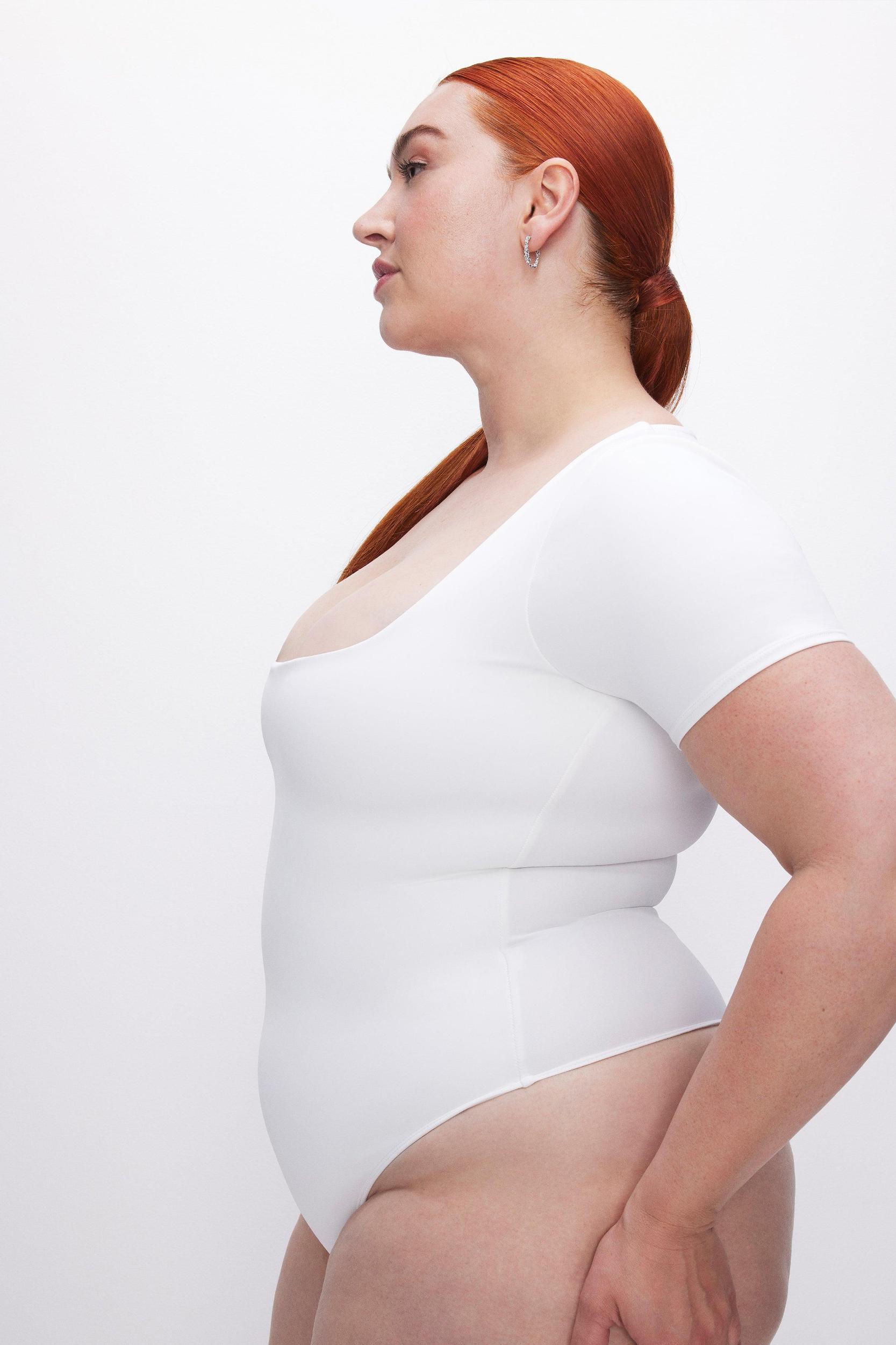 SCUBA SQUARE NECK BODYSUIT | WHITE001 Product Image