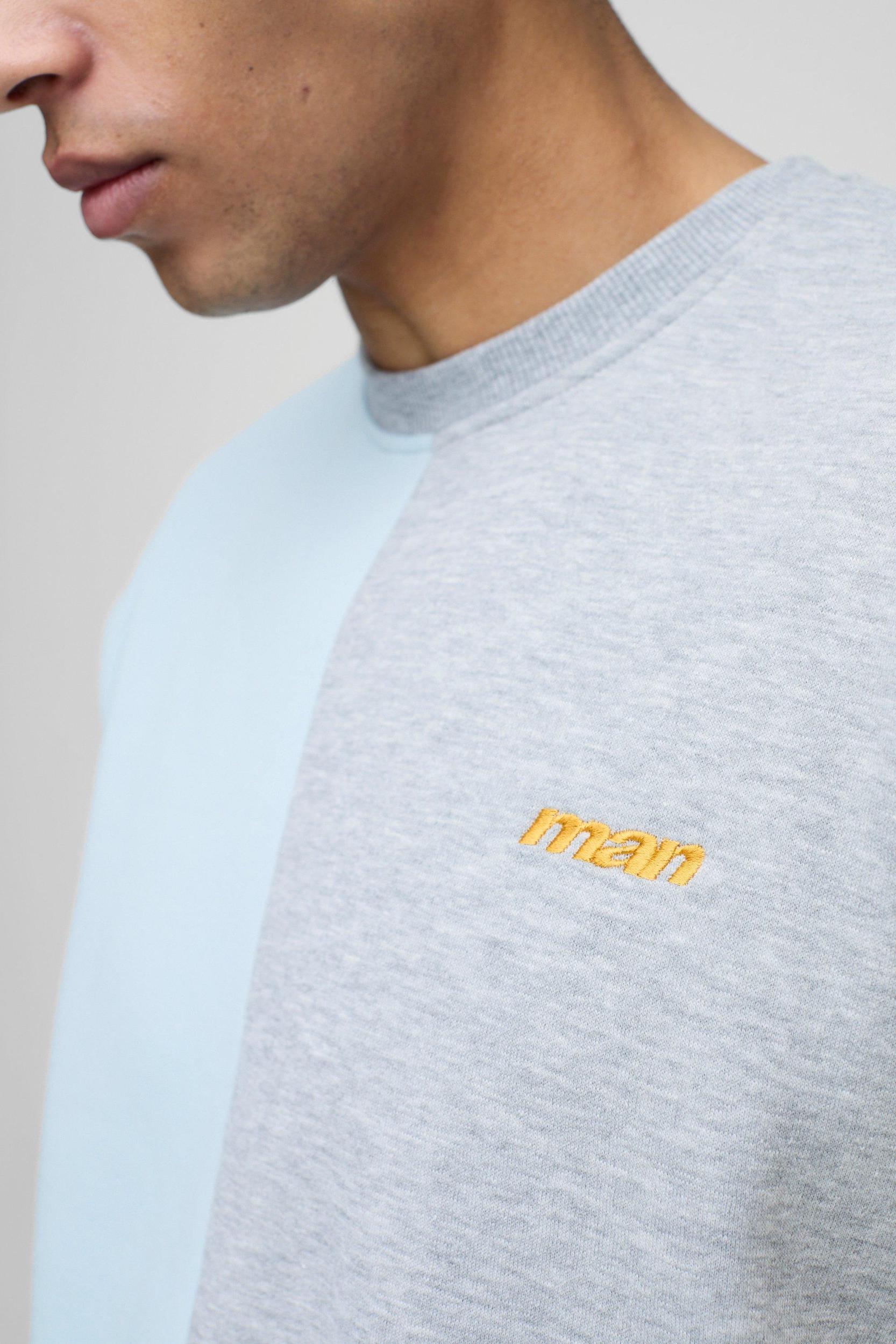 Oversized Man Colour Block Sweatshirt | boohooMAN USA Product Image