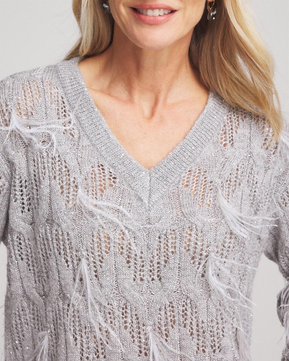 Feathered Pullover Sweater Product Image