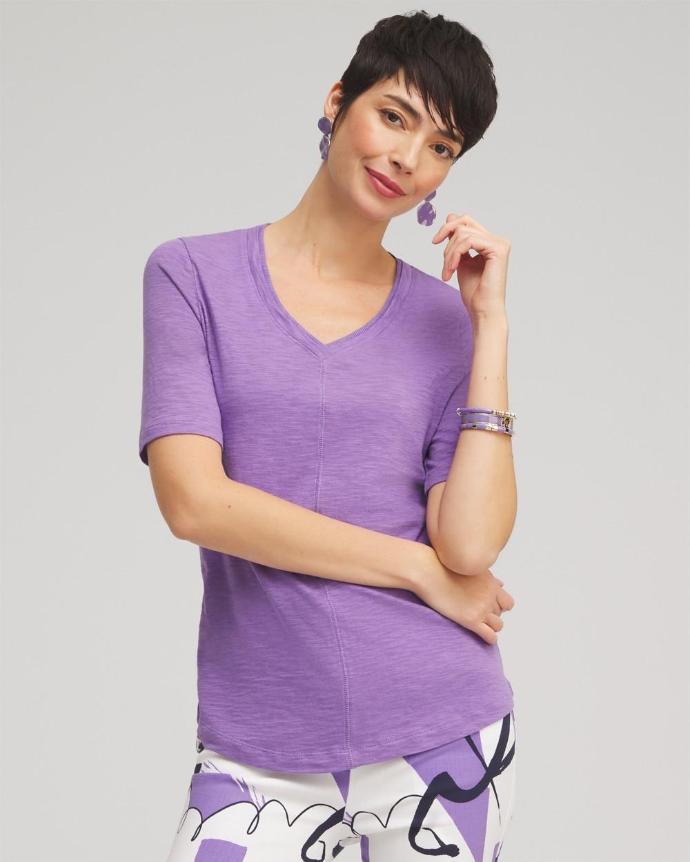 Women's Elbow Sleeve A-line Tee Product Image