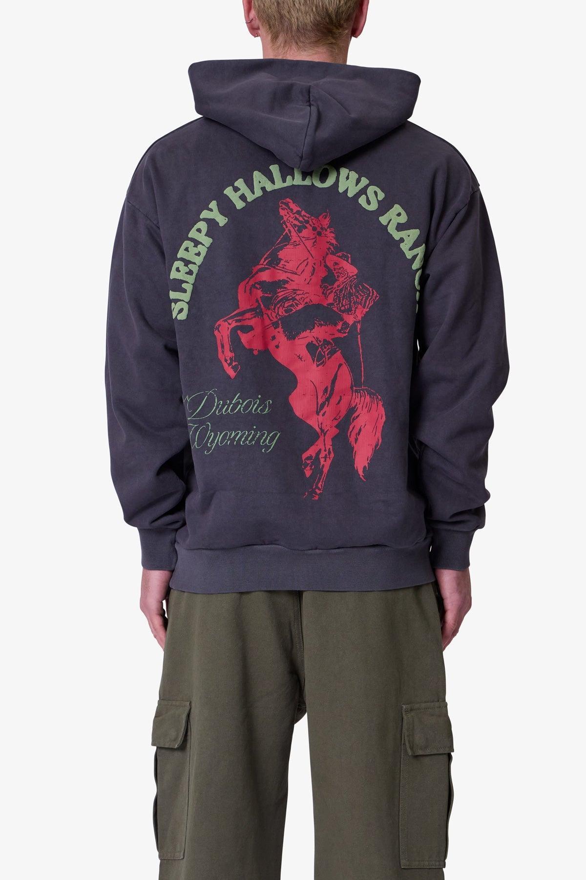 Rearing Horse Hoodie - Washed Black Product Image