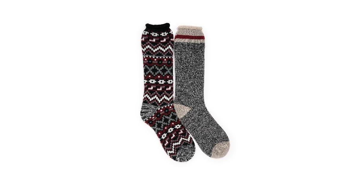 Mens MUK LUKS 2-Packk Heat Retainer Socks Product Image