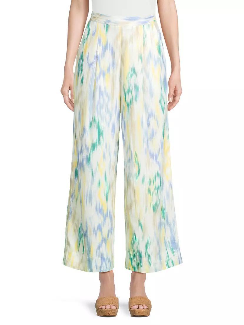 Ikat-Inspired Crop Trousers Product Image