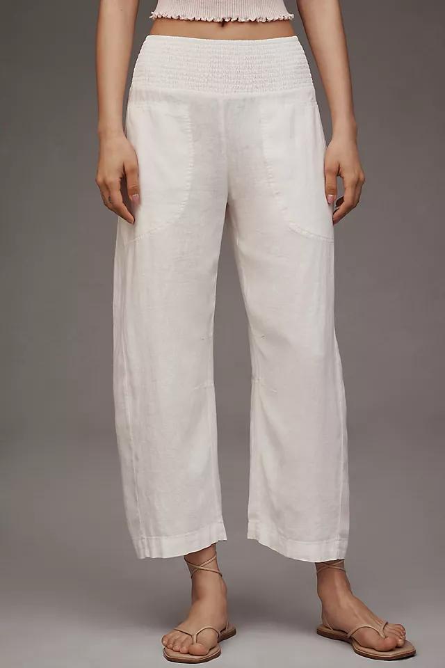 The Reese Linen Blend Pull-On Barrel Pants by Pilcro Product Image