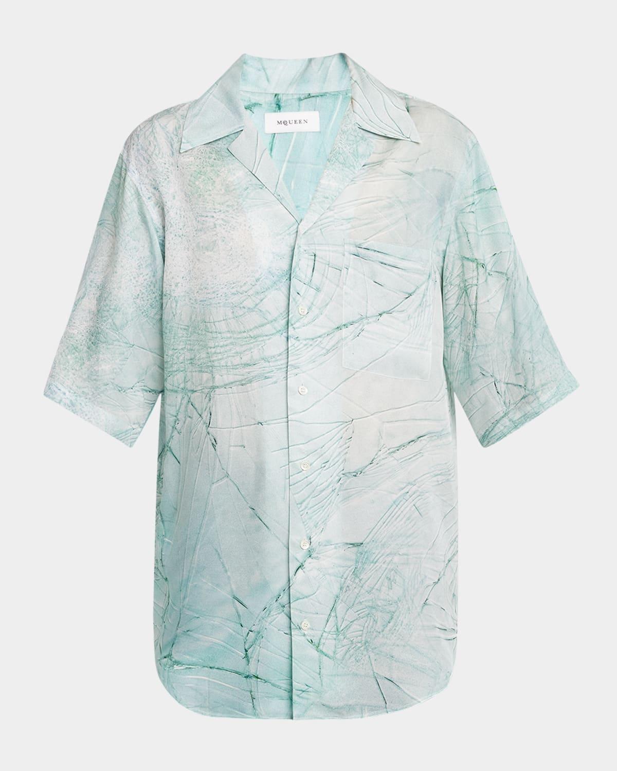 Mens Smashed Screen Hawaiian Shirt Product Image