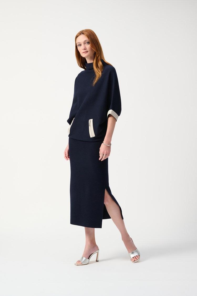 Sweater Knit Funnel Neck Top Product Image