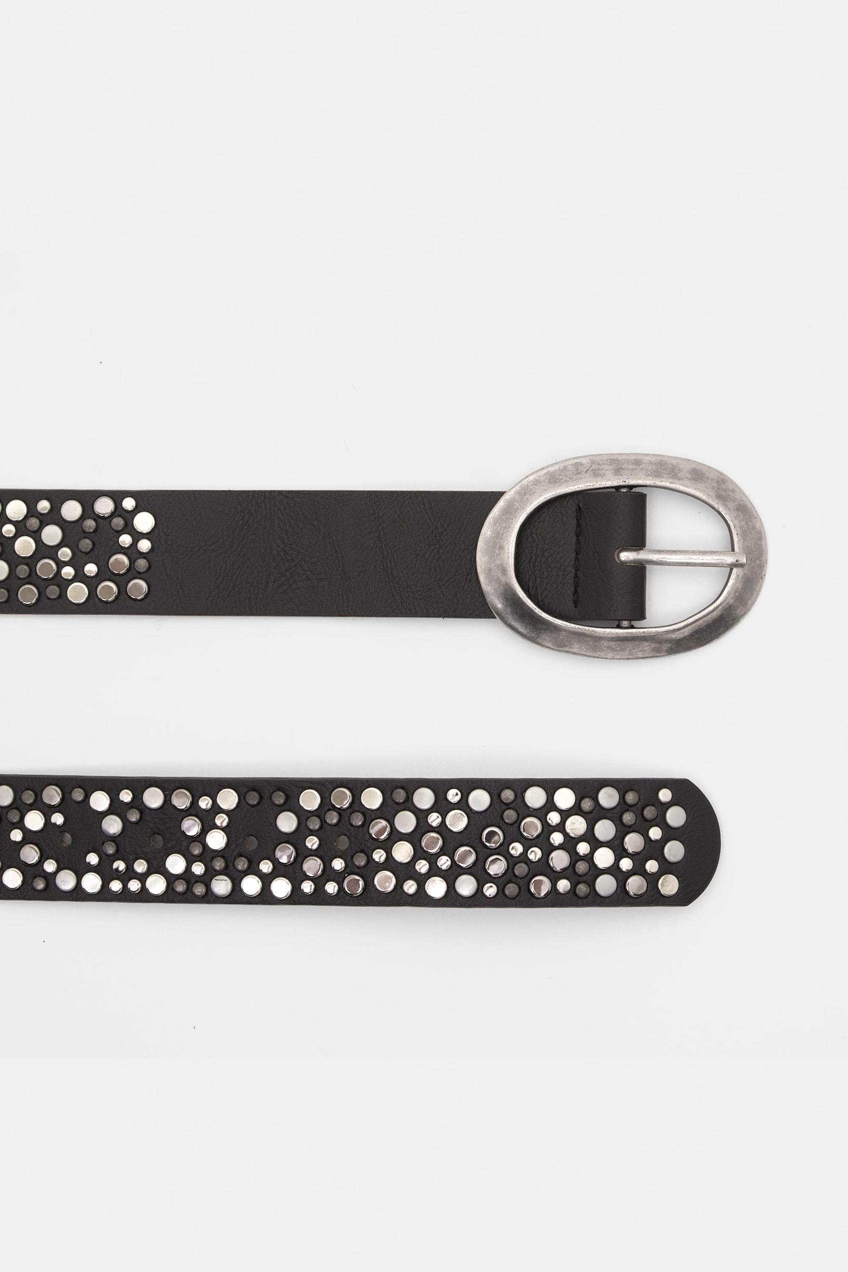 Leather effect studded belt Product Image