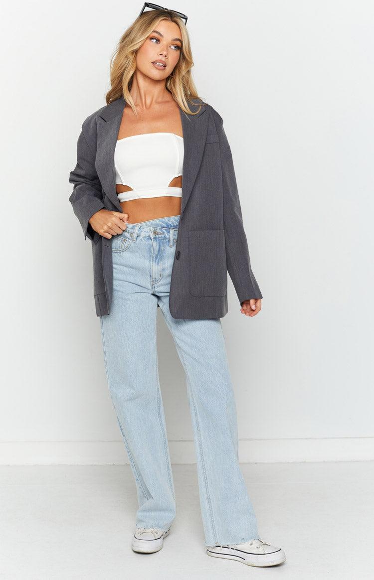 Martena Grey Blazer Product Image