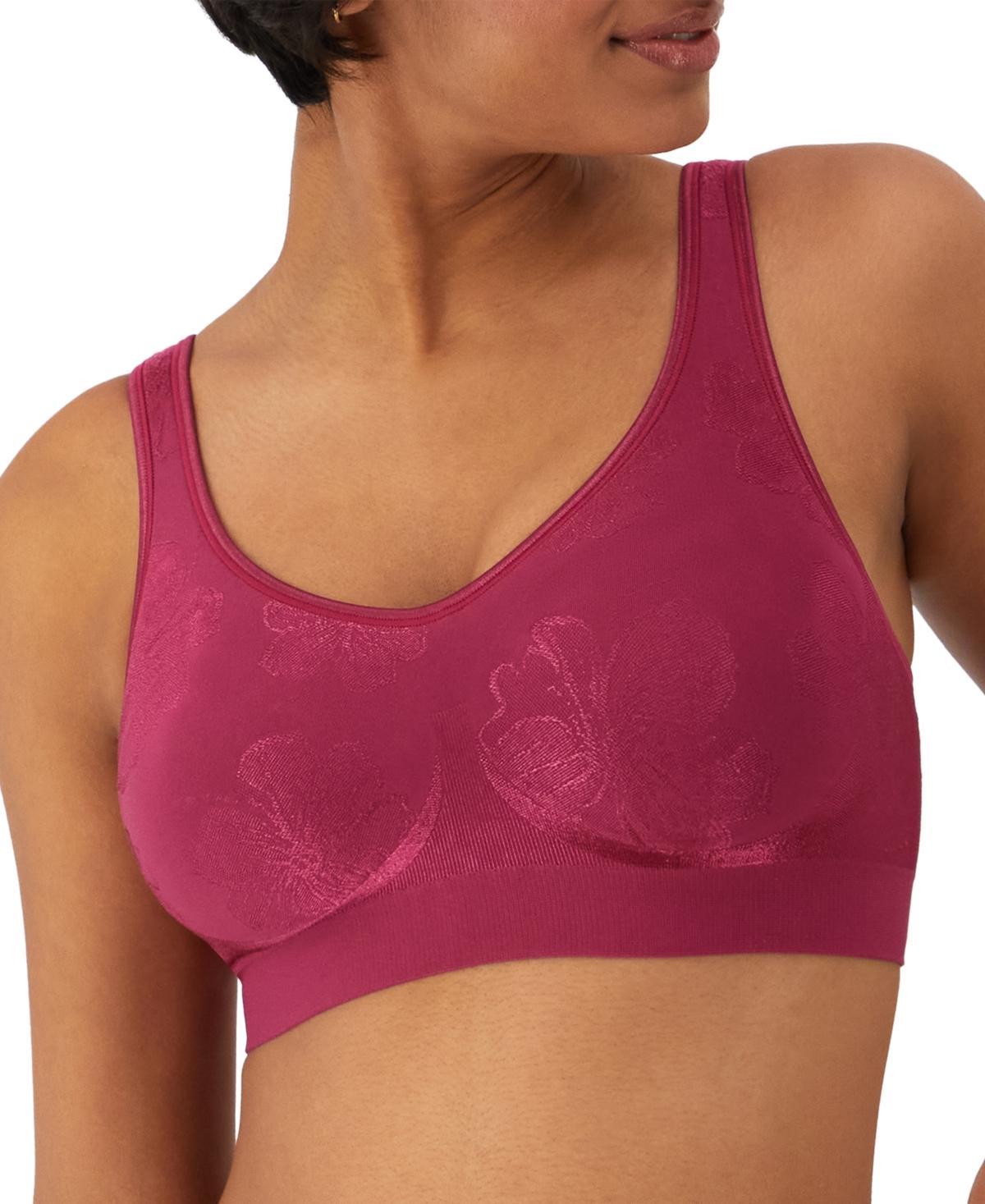 Bali Comfort Revolution Shaping Wireless Bra DF3488, Womens Blue Dot Product Image