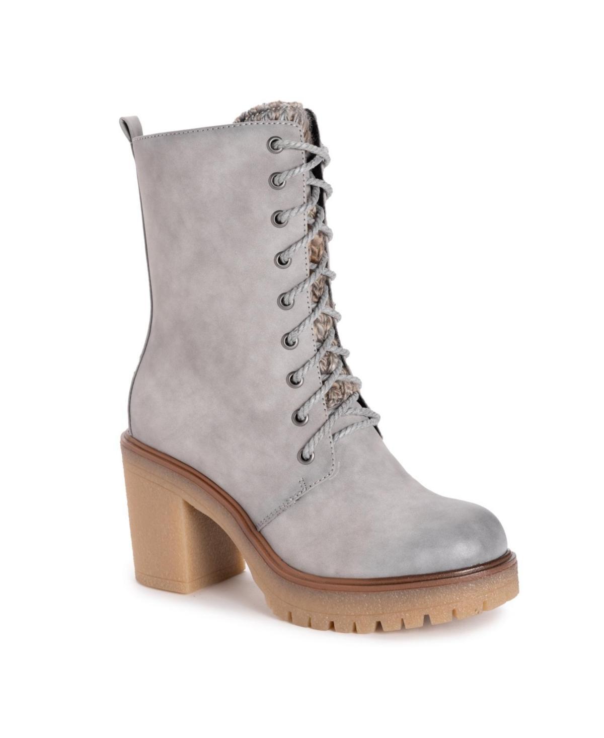 MUK LUKS Riser Jazz Women's Combat Boots, Size: 9.5, Houndsto Black Product Image