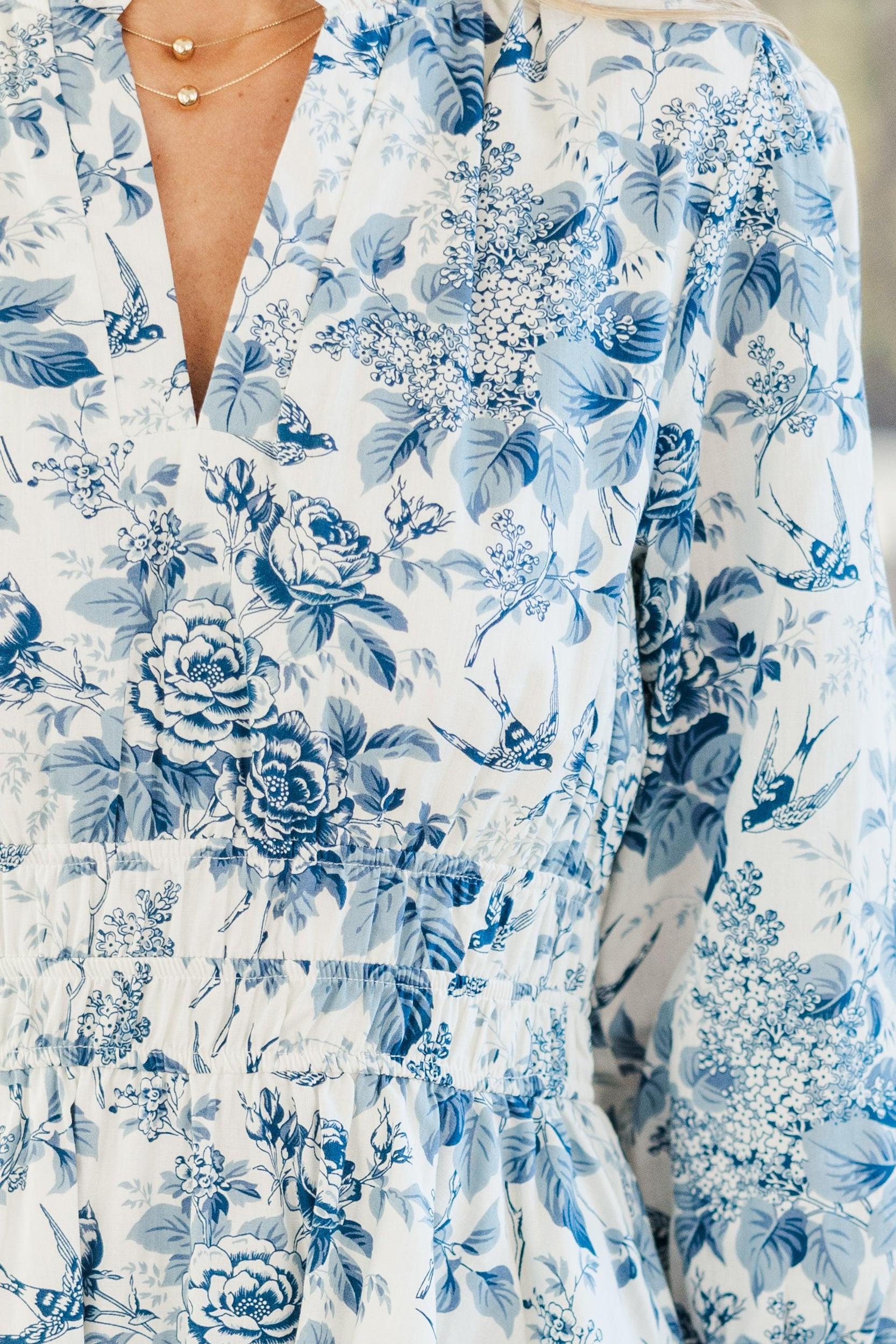 It's All Alright Navy Toile Dress Female Product Image