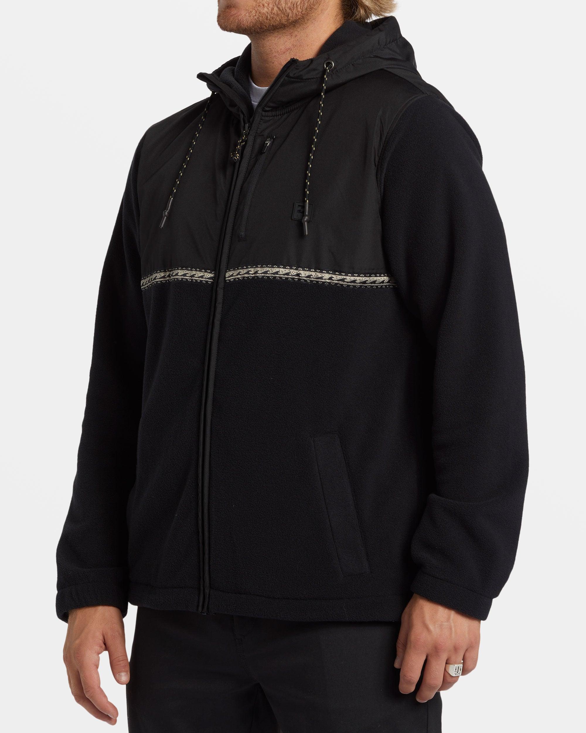 Boundary Lite Zip Hoodie - Black Male Product Image