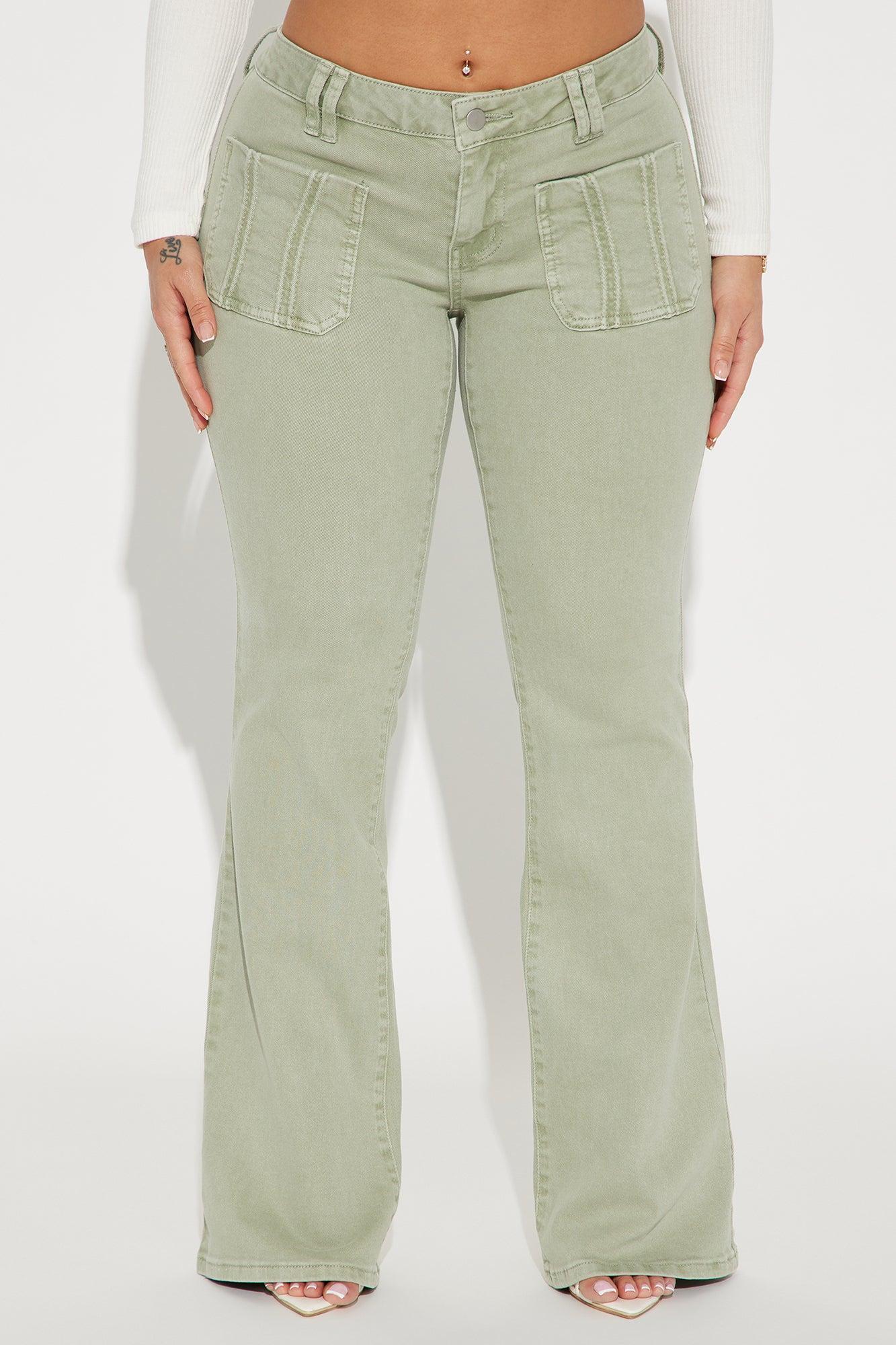 I Don't Care Flare Pant - Sage Product Image
