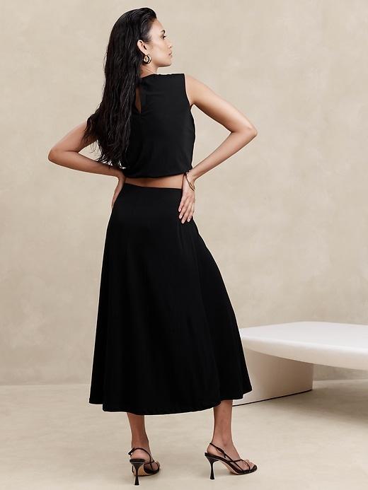 Crepe Knit Midi Skirt Product Image
