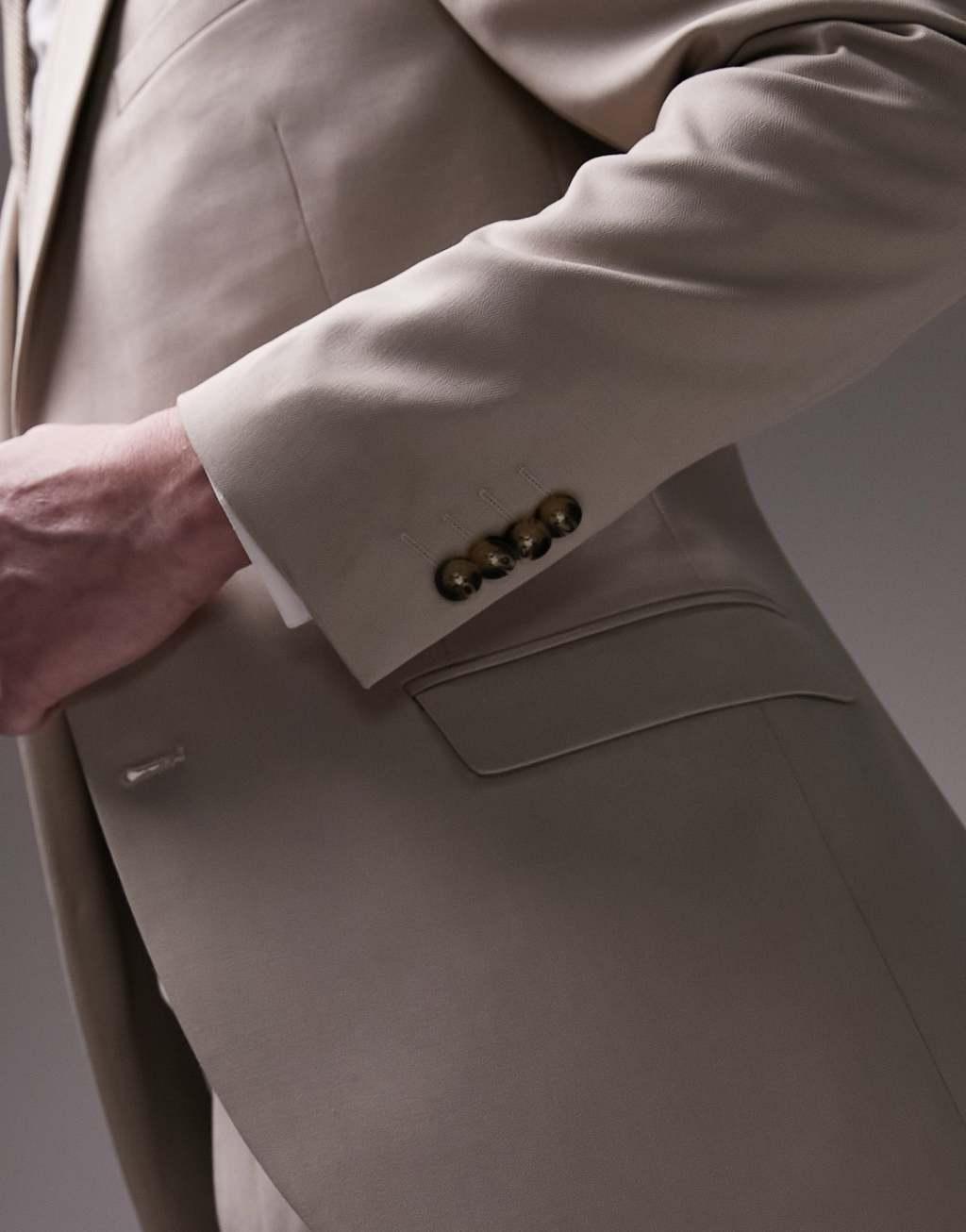 Topman super skinny herringbone texture suit pants Product Image