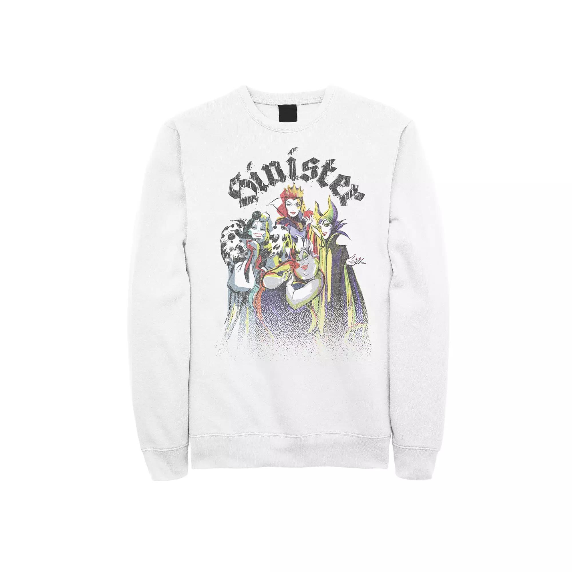 Disney Villains Men's Sinister Group Sweatshirt, Size: XXL, White Product Image