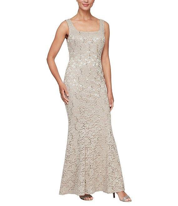 Ignite Evenings 3/4 Sleeve Scoop Neck Sequin Lace 2-Piece Jacket Dress Product Image