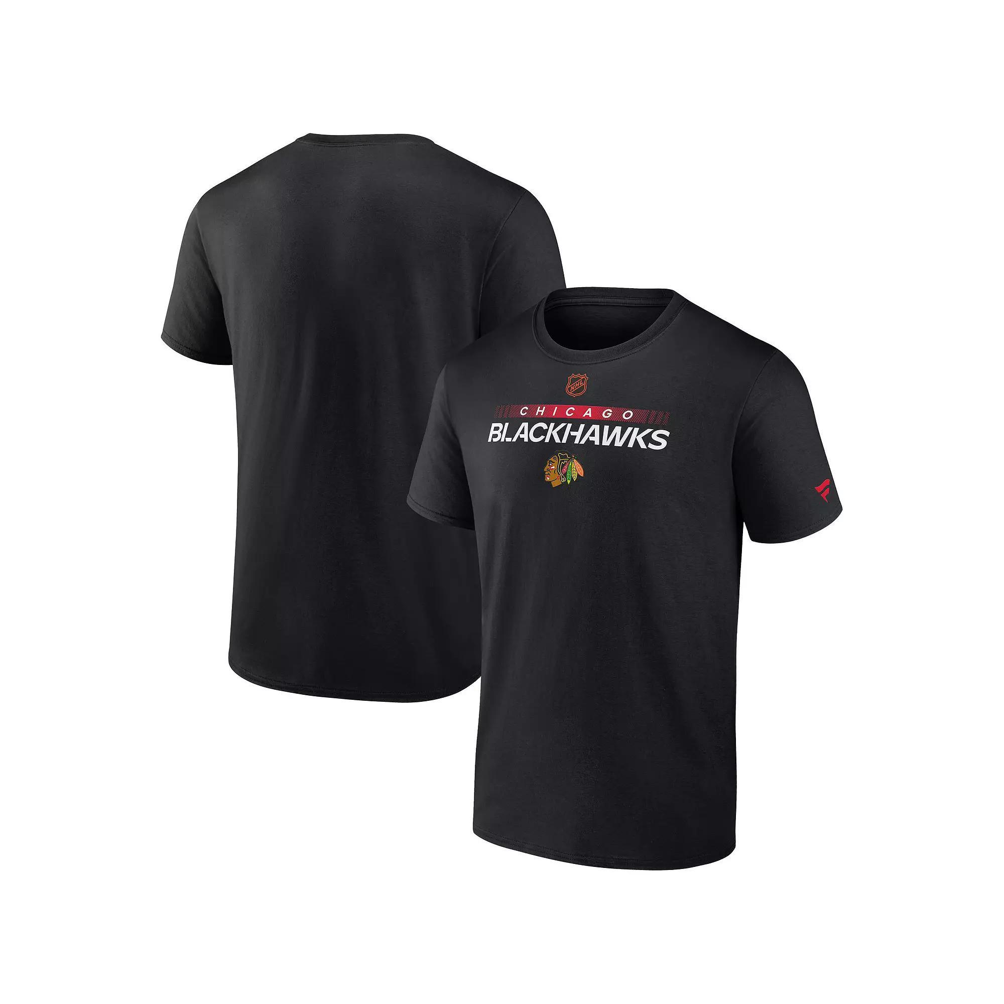 Men's Fanatics Branded Black Chicago Blackhawks Special Edition 2.0 Authentic Pro T-Shirt, Size: Small Product Image