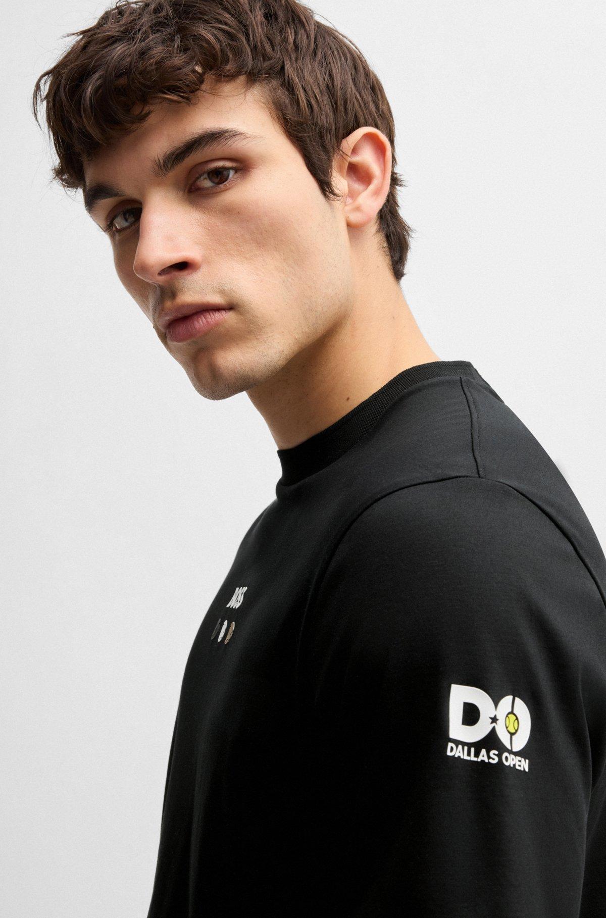 Pima-cotton T-shirt with tennis ball graphics Product Image