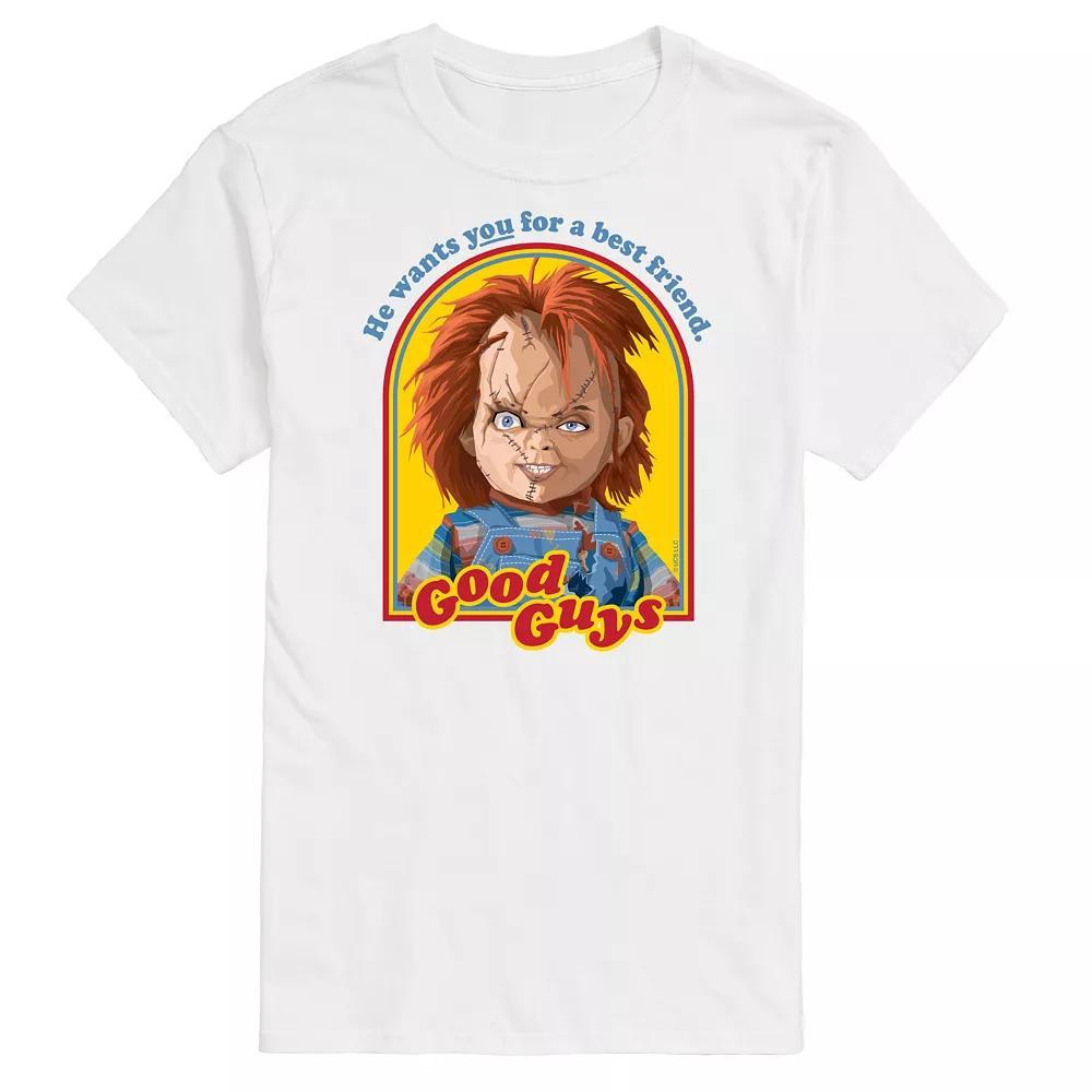 Big & Tall Chucky Retro Good Guys Graphic Tee, Mens Blue Product Image