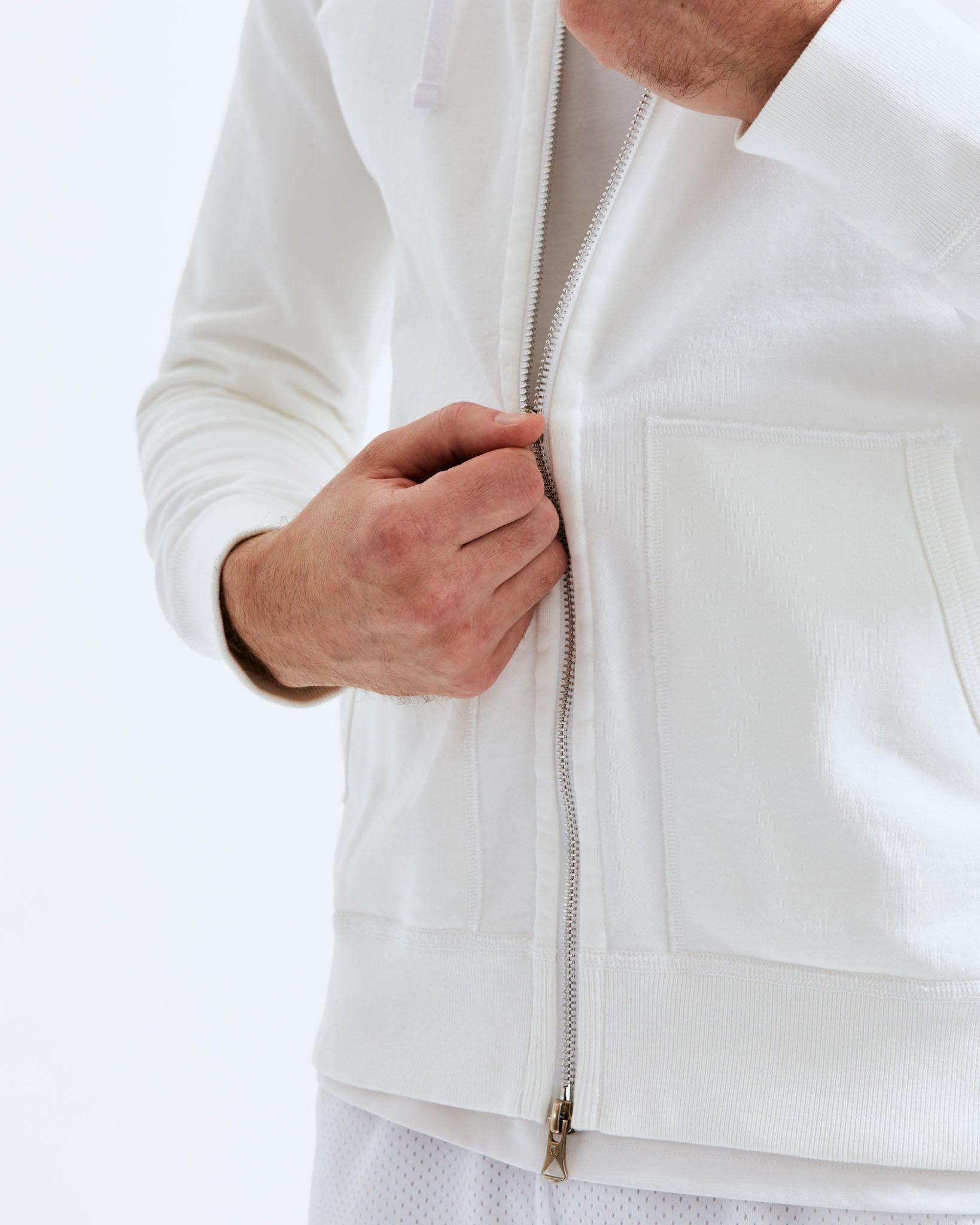 Midweight Terry Slim Zip Hoodie Male Product Image