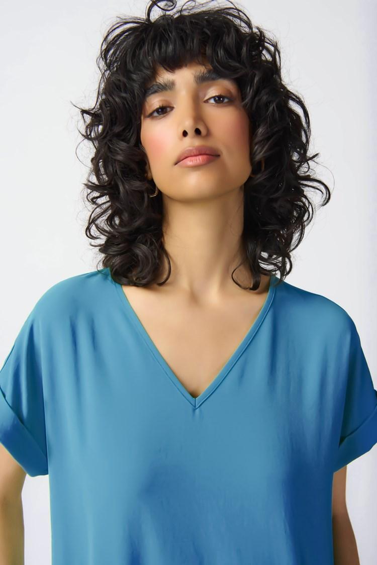 Stretch Woven Straight Dress - French Blue Product Image