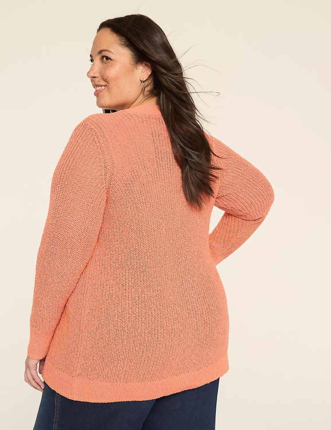 Open-Front Stitch Cardigan Product Image