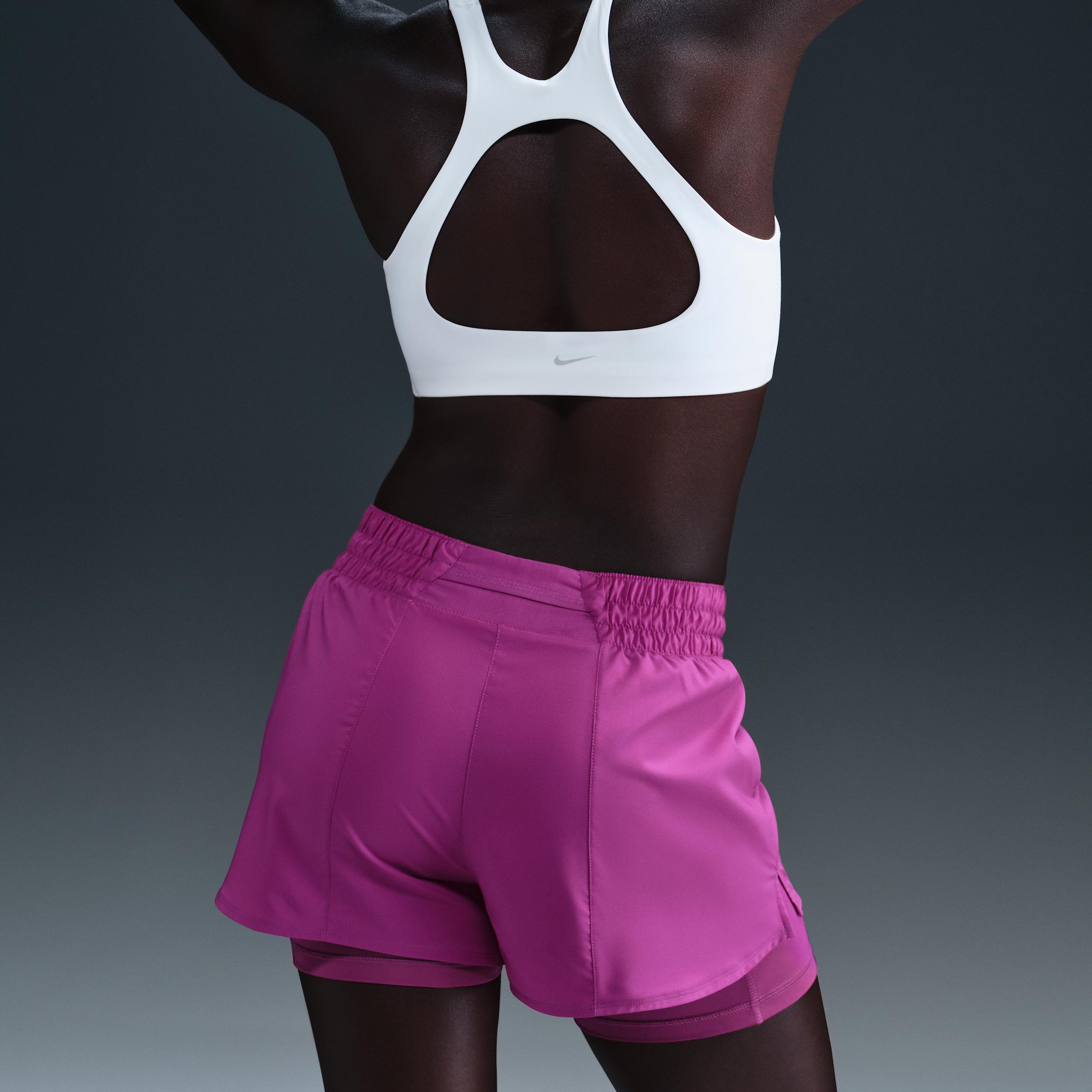 Nike Women's One Dri-FIT High-Waisted 3" 2-in-1 Shorts Product Image