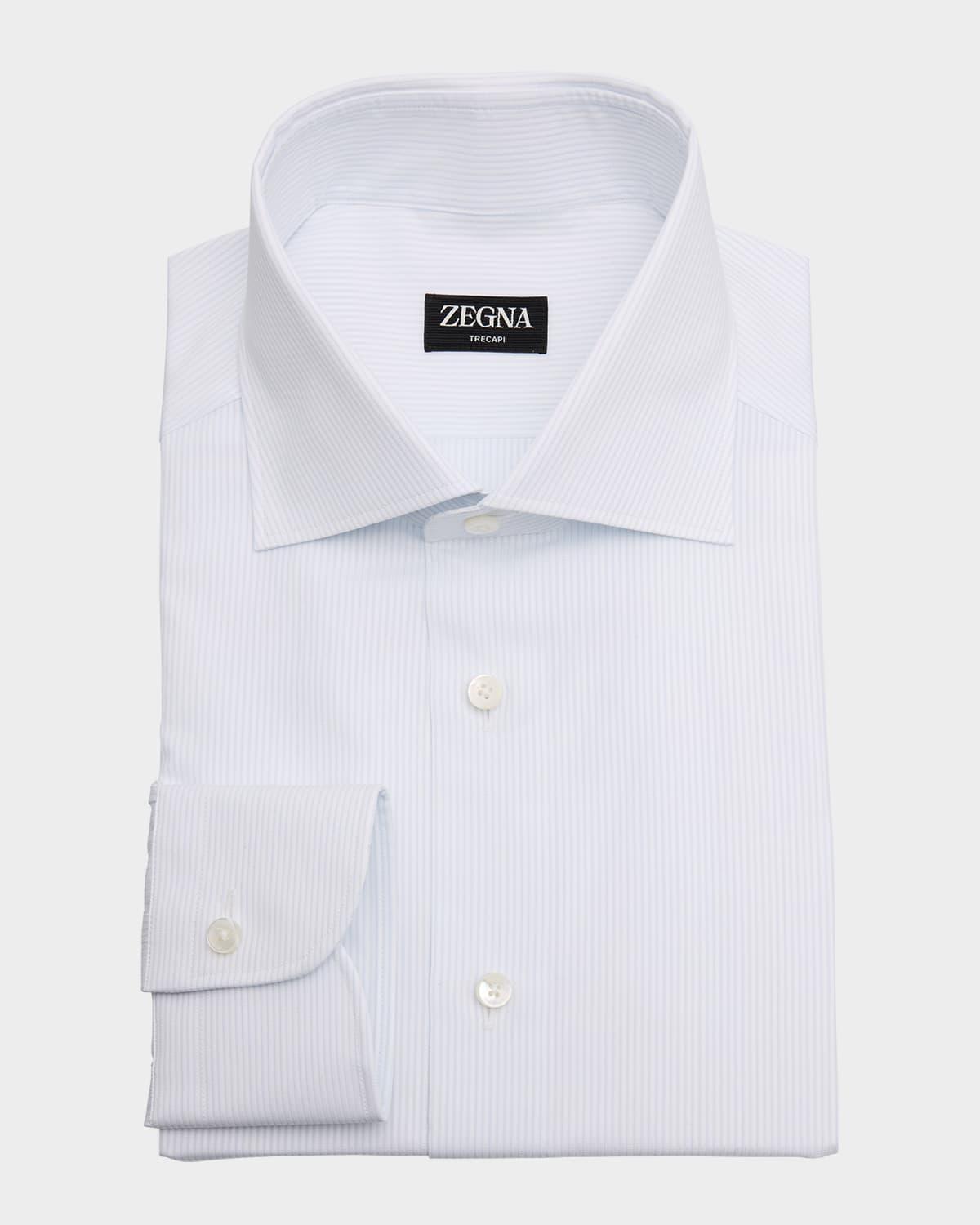Mens Trecapi Cotton Micro-Stripe Dress Shirt Product Image