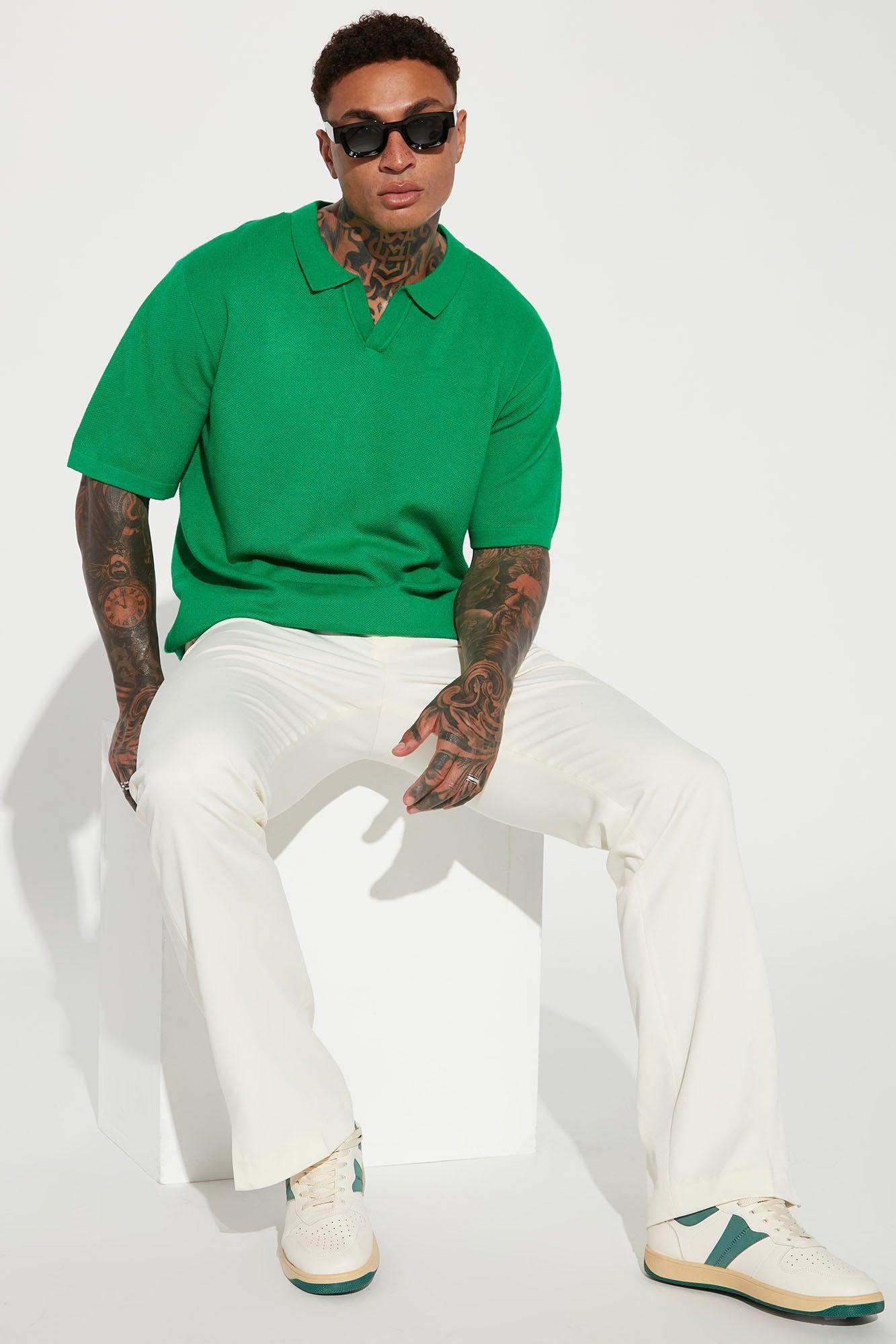 Stacks Knit Short Sleeve Shirt - Green Product Image