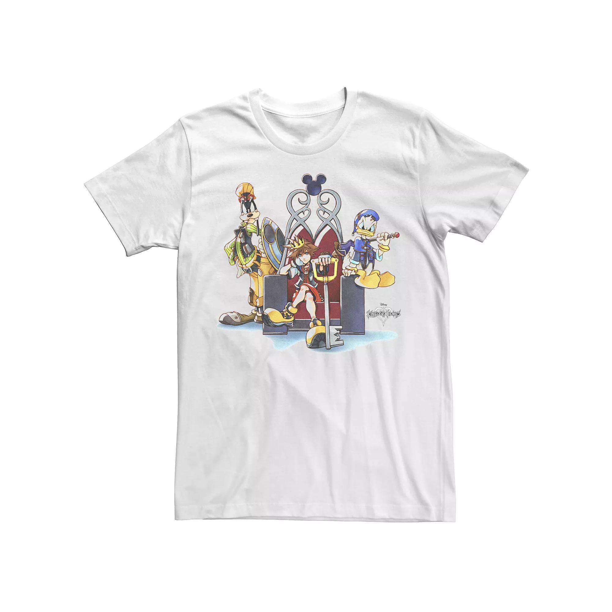 Big & Tall Disney Kingdom Hearts Sora, Donald Duck & Goofy Throne Portrait Tee, Mens Product Image