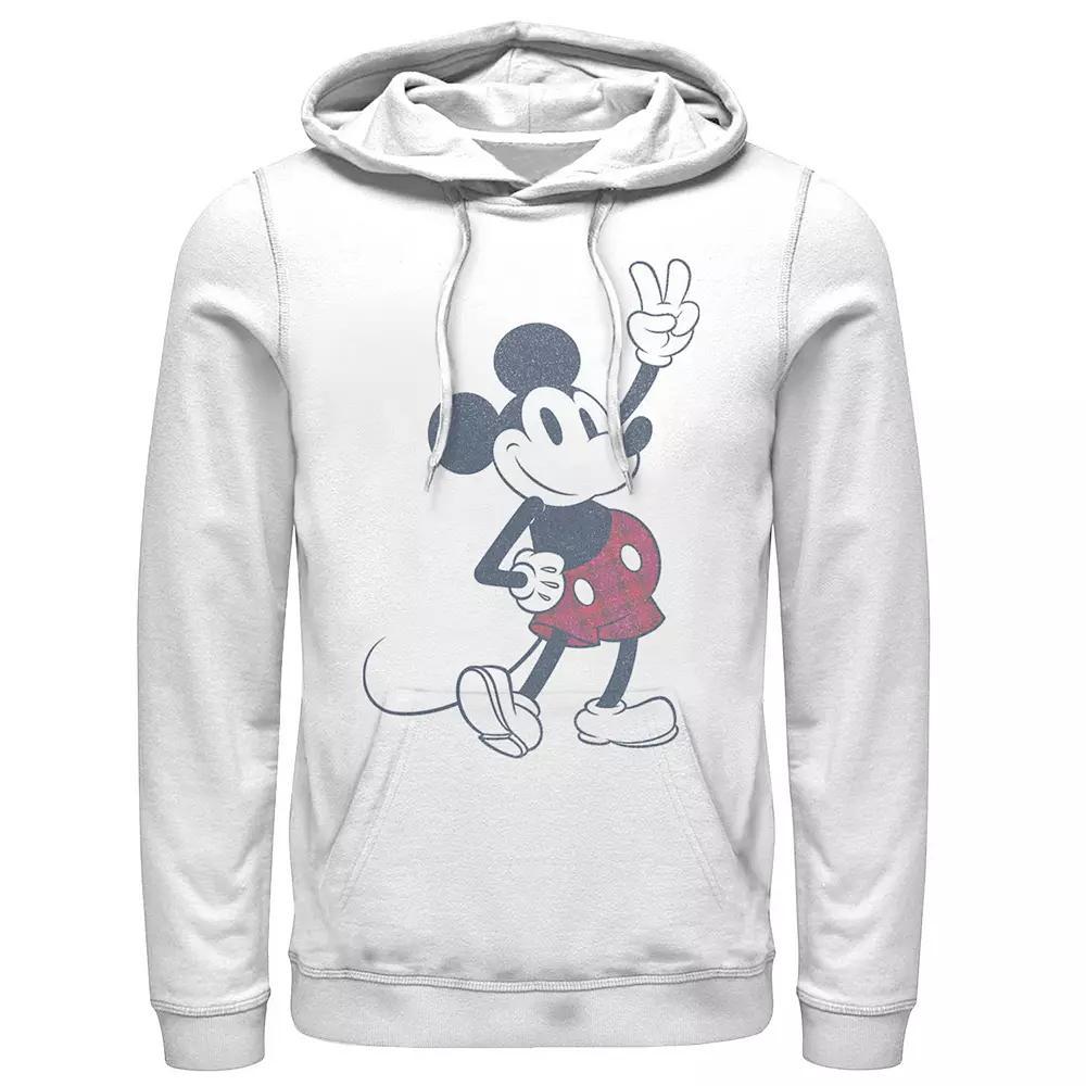 Disney's Mickey & Friends Mickey Mouse Men's Plaid Shorts Hoodie, Size: XXL, White Product Image
