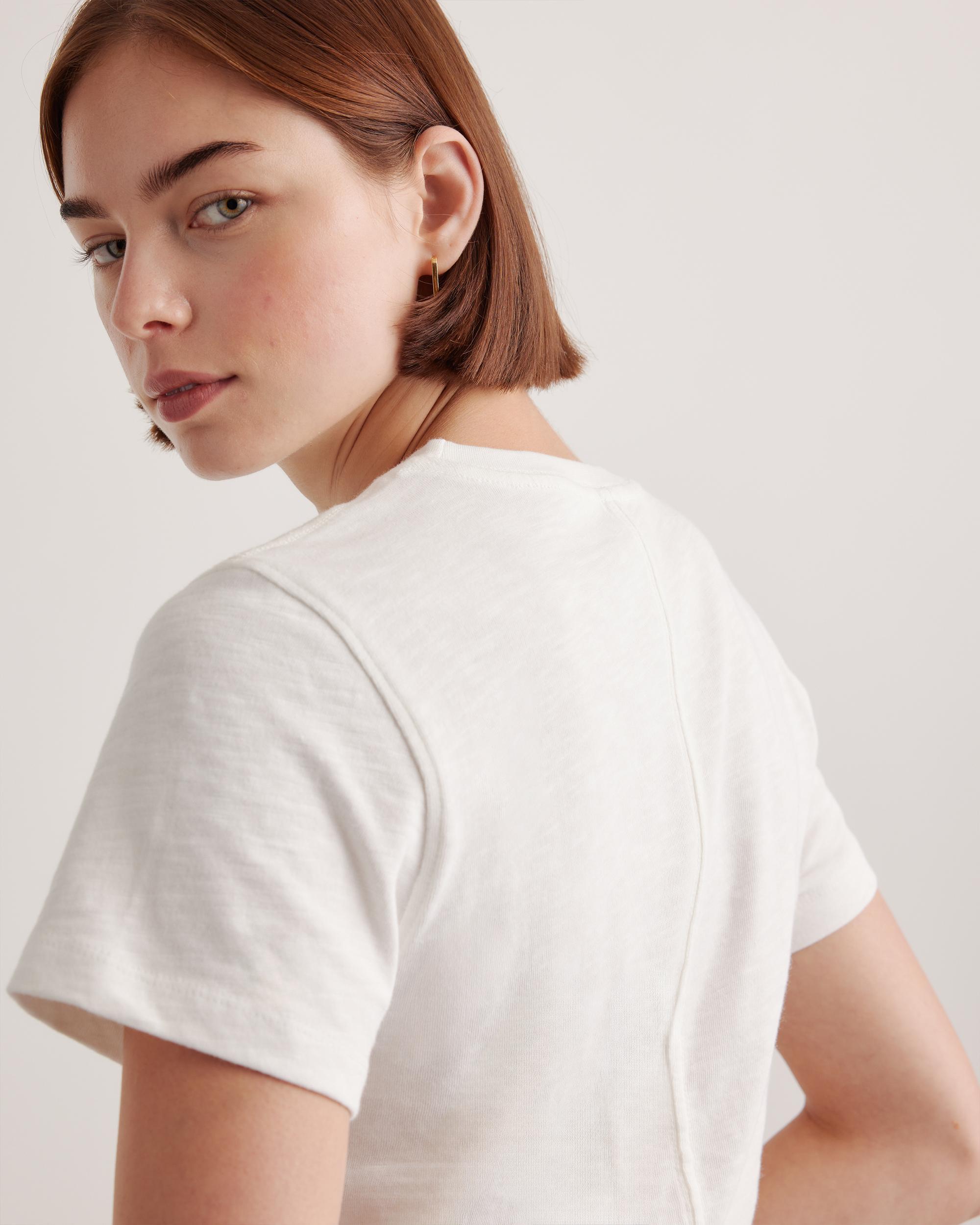 Quince | Women's Slub Crewneck T-Shirt Size XS, Organic Cotton Product Image