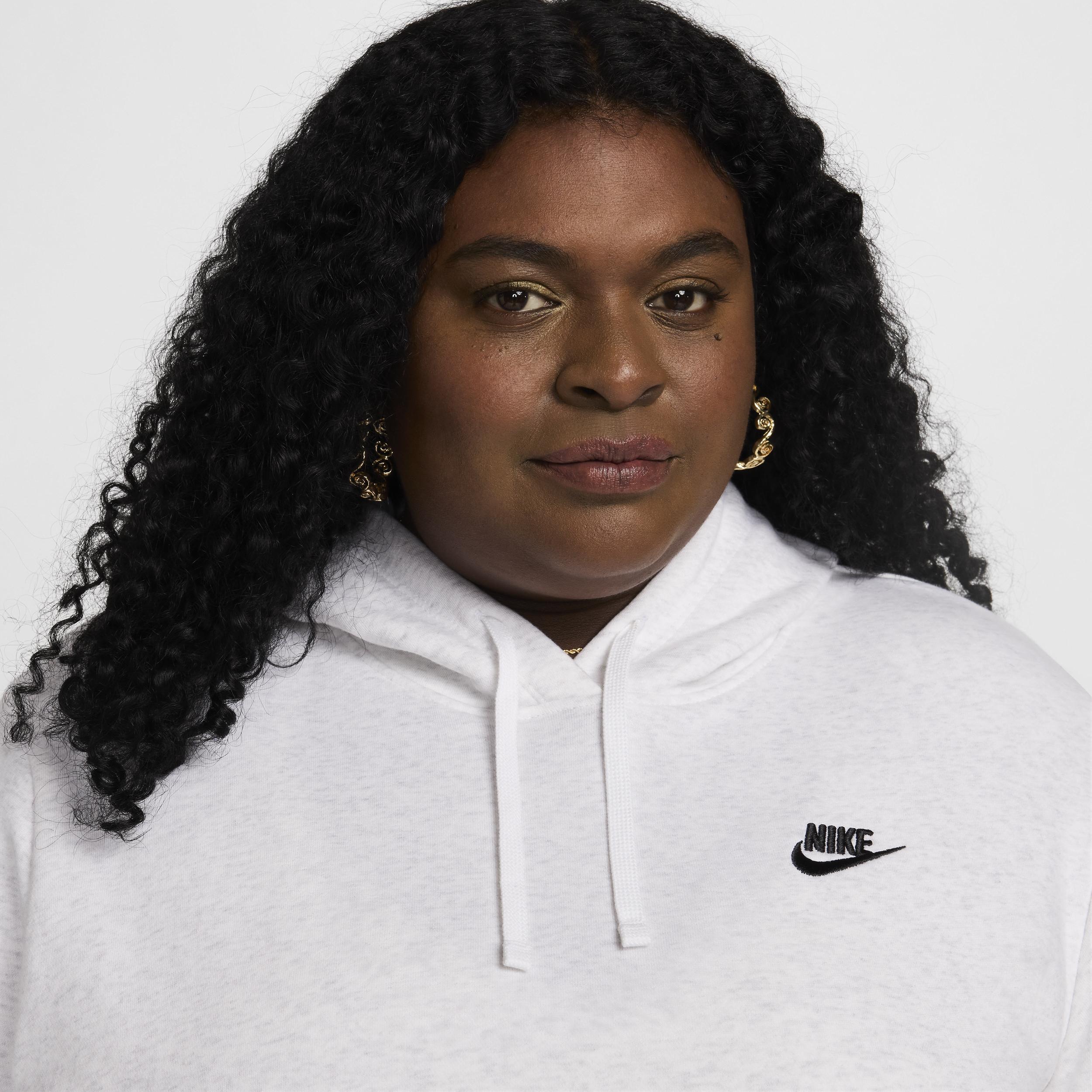 Plus Size Nike Sportswear Club Fleece Hoodie, Women's, Size: 2XL, Birch Grey Product Image