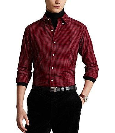 Polo Ralph Lauren Classic-Fit Plaid Twill Mini-Check Long Product Image