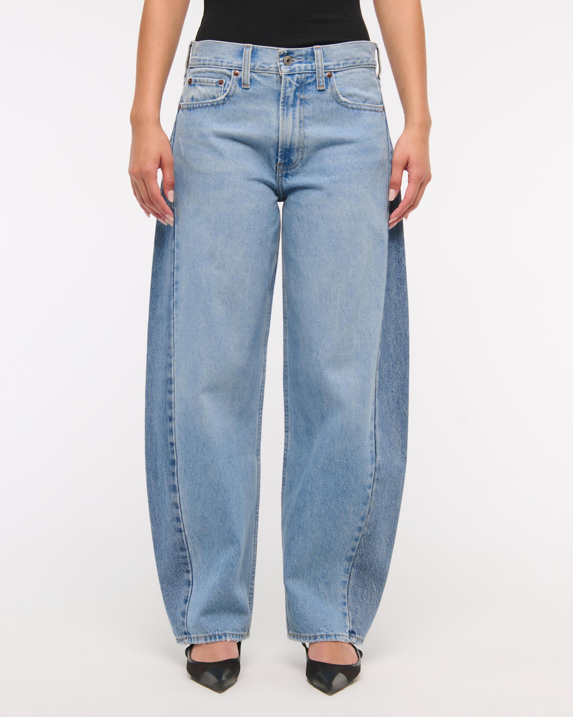 Mid Rise Barrel Jean Product Image