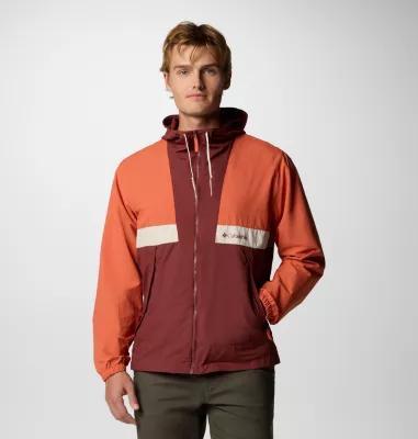 Men's Columbia Spire Valley Hooded Windbreaker, Size: XL, Tuscan Spice Product Image