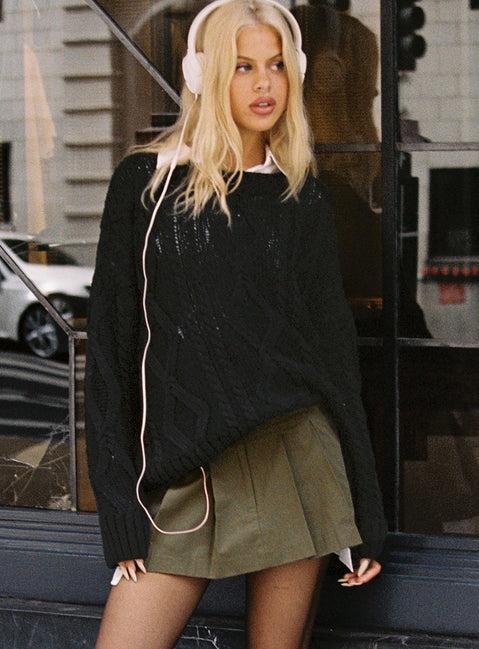 Anaya Oversized Sweater Black Product Image