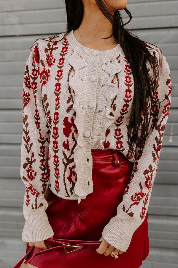 Charming Glance Floral Sweater Product Image