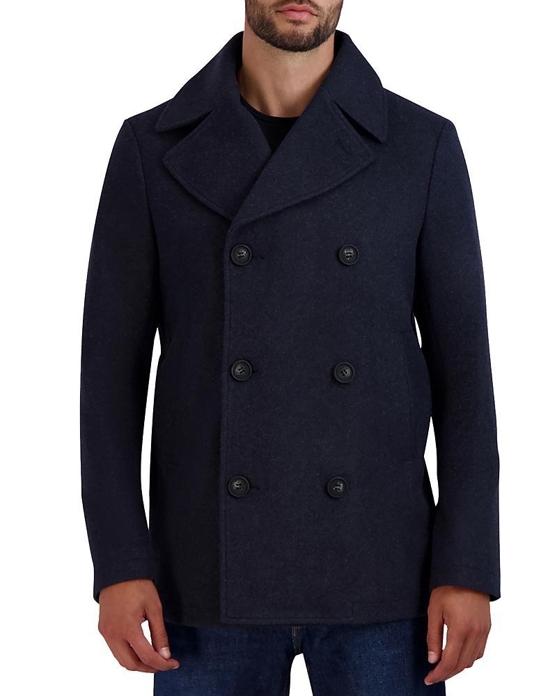 Cole Haan Stretch Regular Fit Double Breasted Peacoat Product Image