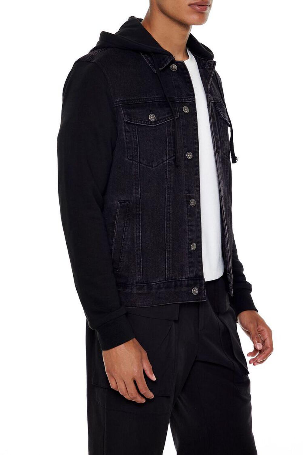 Hooded Denim Trucker Jacket | Forever 21 Product Image