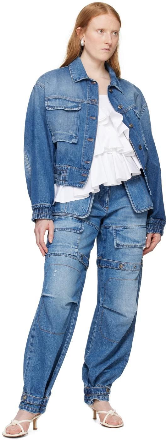 MSGM Indigo Oversized Denim Jacket In 89 Blue Product Image