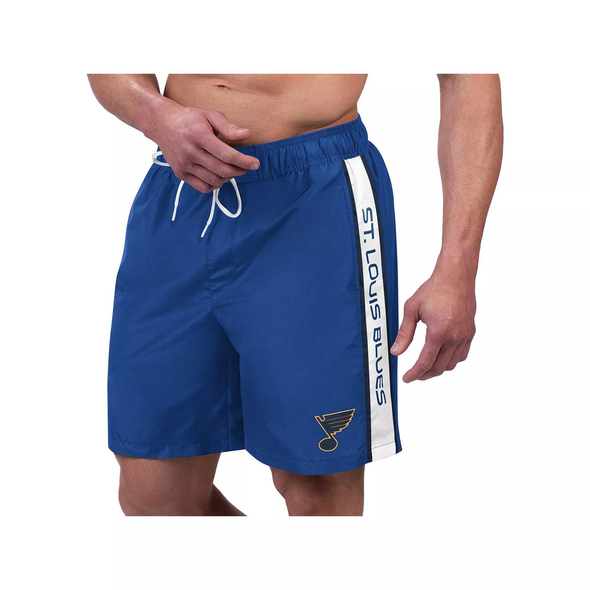 Men's G-III Sports by Carl Banks Blue St. Louis Blues Streamline Volley Swim Trunks, Size: Medium Product Image