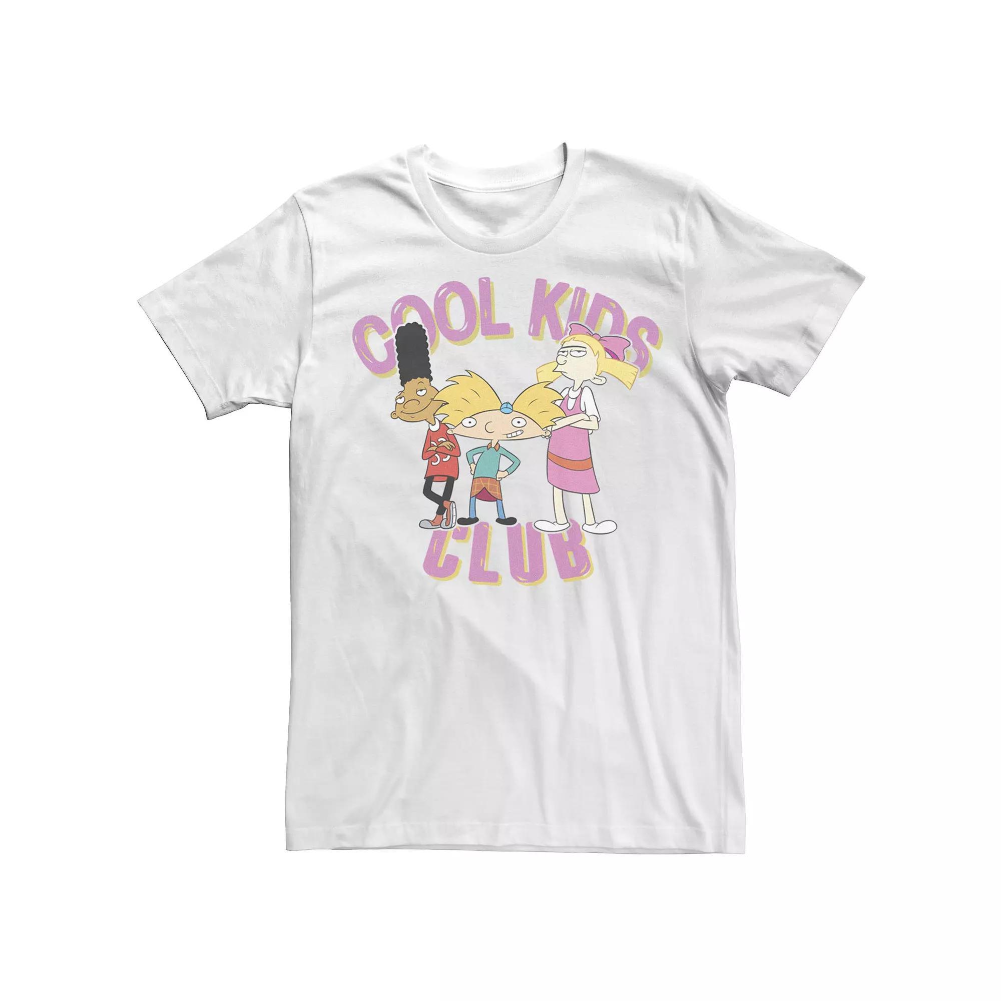 Men's Hey Arnold Cool Kids Club Tee, Size: 3XL, White Product Image