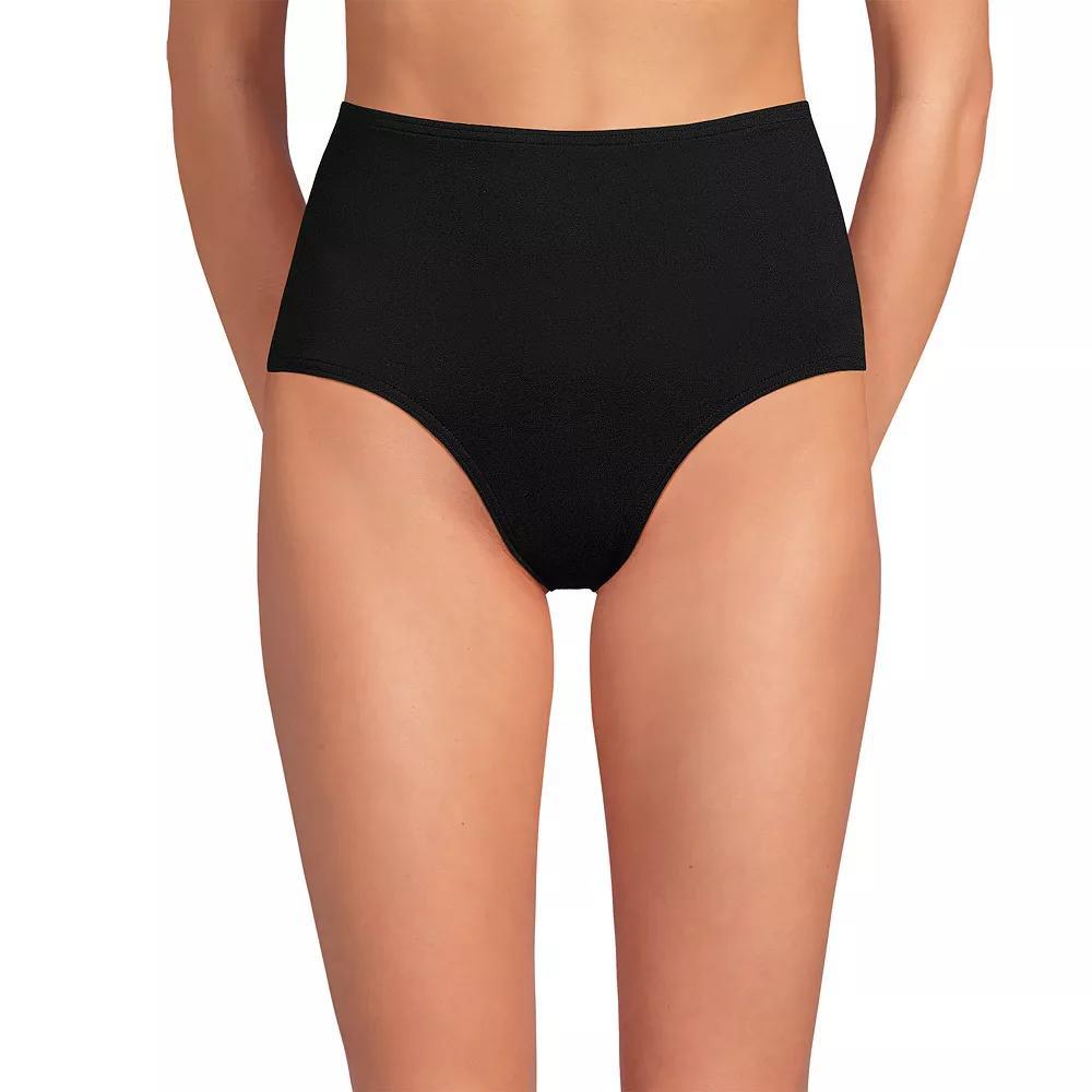 Women's Lands' End Sculpting Swim Bottoms, Size: 10, Green Petunia Product Image