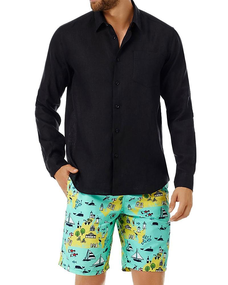 Caroubis Linen Pocket Sport Shirt Product Image