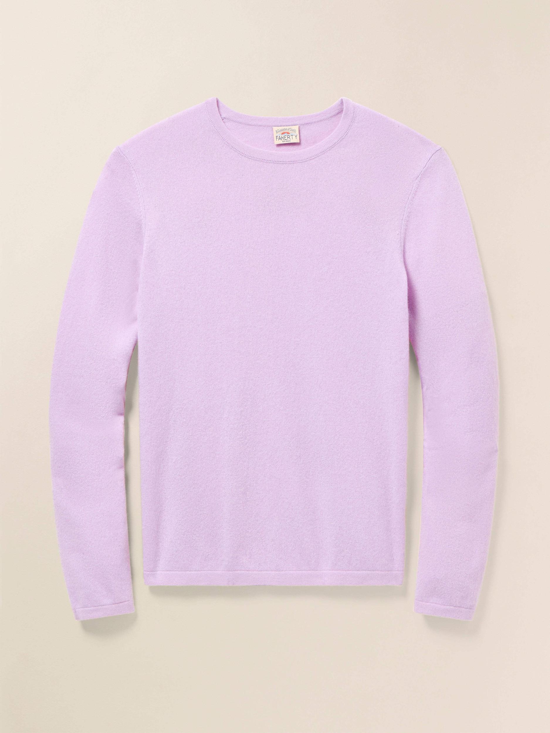 Tropical Cashmere Crewneck Sweater - Coastal Lavender Male Product Image