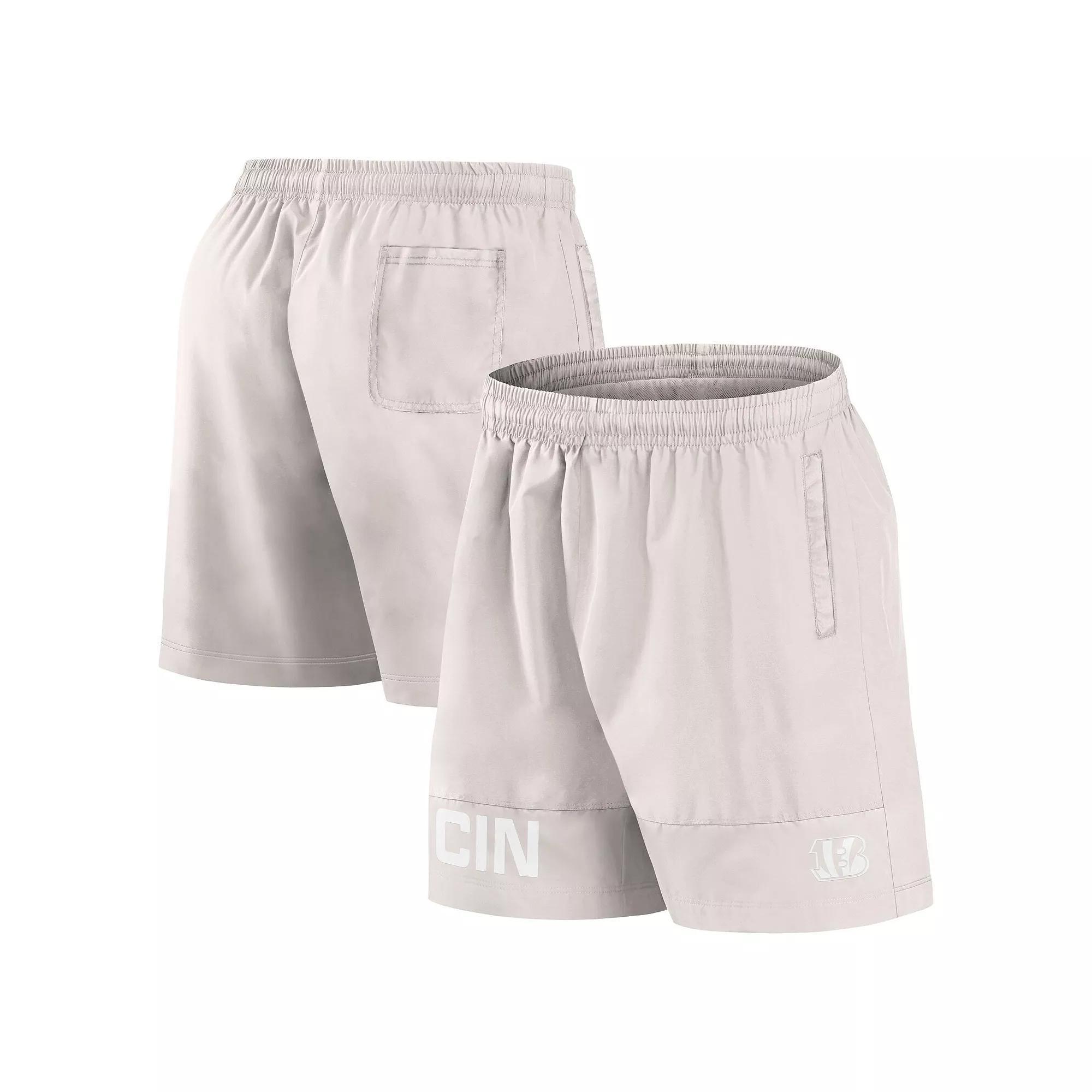 Men's Fanatics Cream Cincinnati Bengals Elements Shorts, Size: Small, Beige Product Image