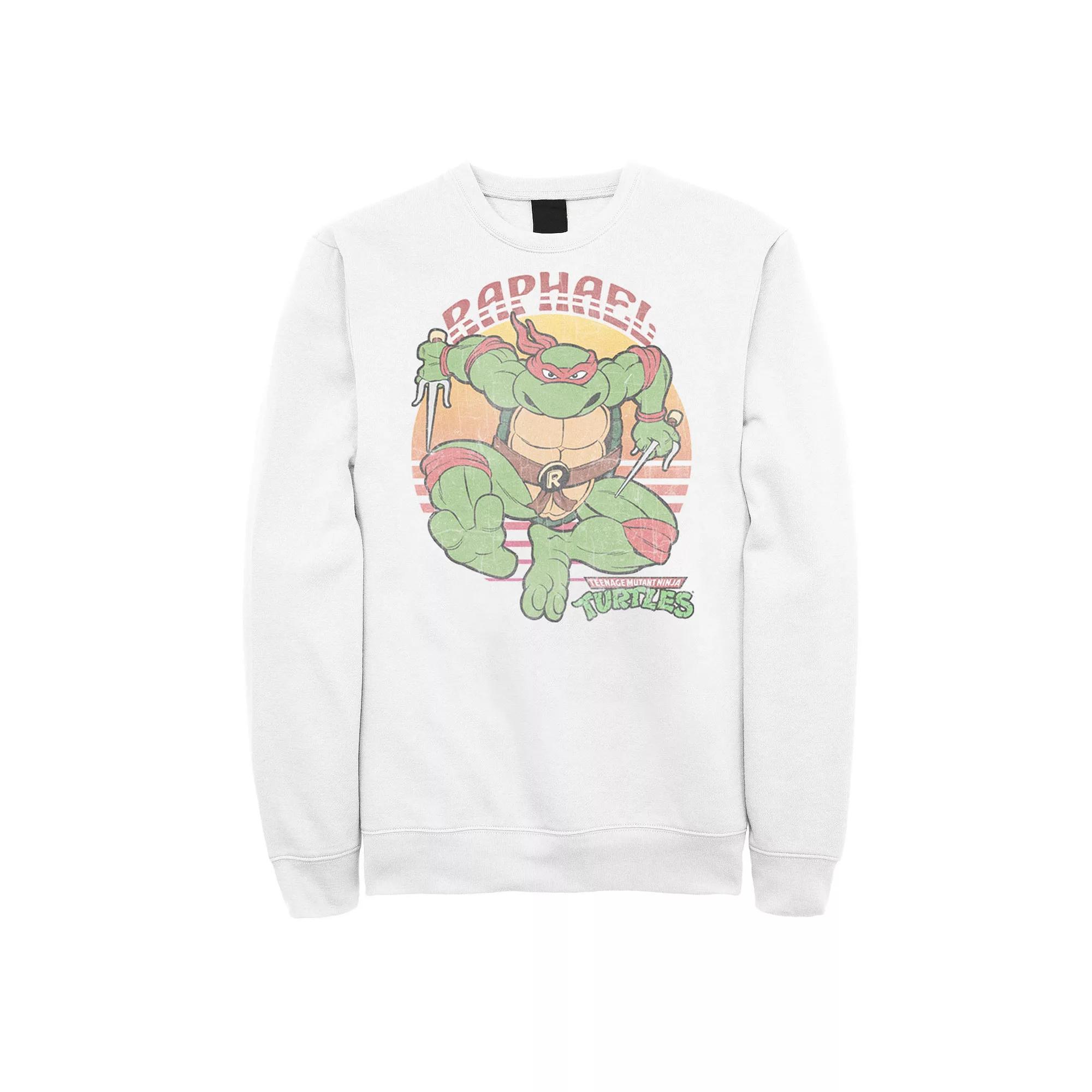 Men's Nickelodeon Teenage Mutant Ninja Turtles Raphael Sun Fleece Sweatshirt, Size: Small, White Product Image