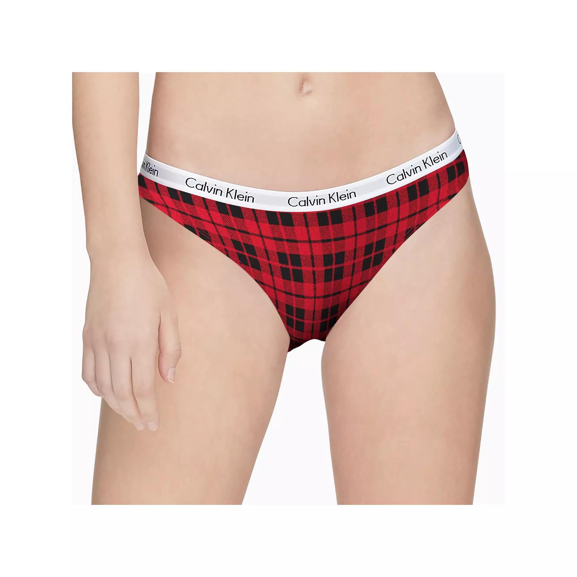 Women's Calvin Klein Carousel Bikini Panty D1618, Size: XL, Blur Buffalo Red Product Image